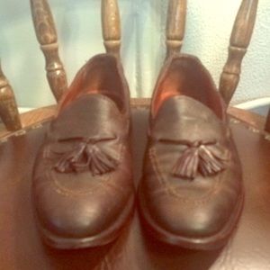 Allen Edmonds Perugia suede Italian tassel loafers